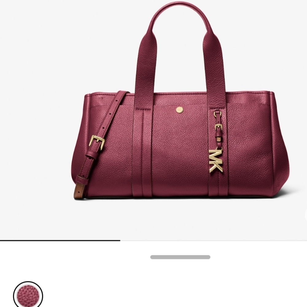 Michael Kors Burgundy Leather Tote Bag